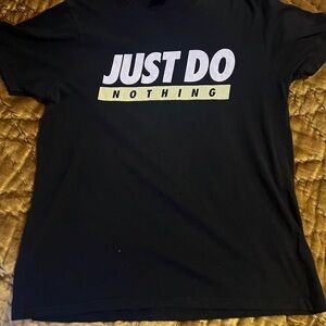 Black 'Just Do Nothing' Graphic Tee